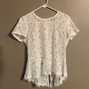 Lace Top With Zipper